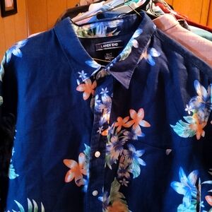 XL lands end short sleeve polo floral